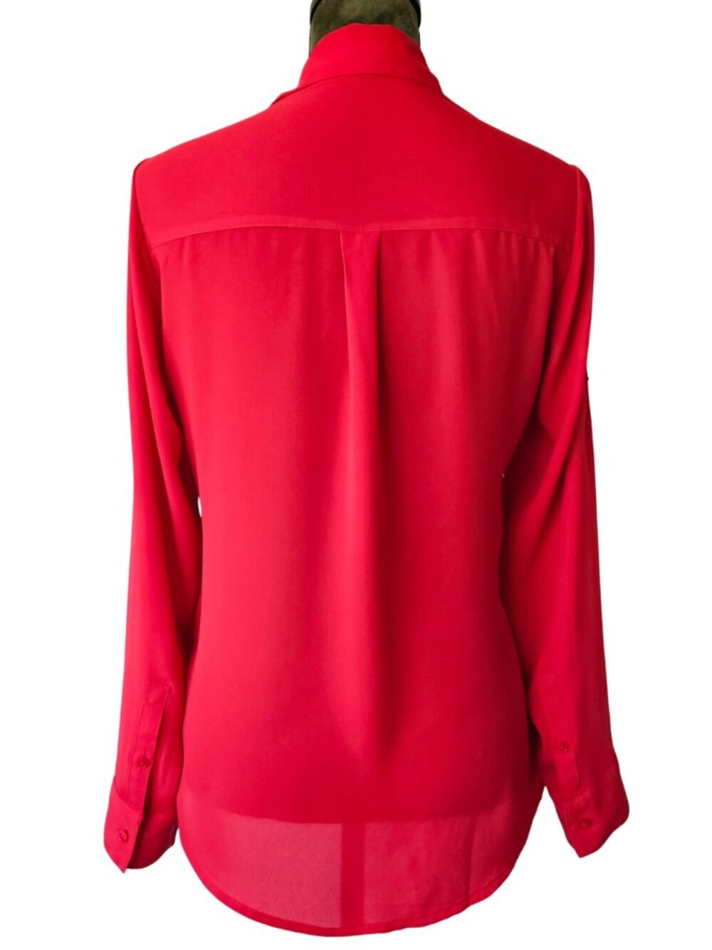 ✨Like New✨ Express Slim Button Down Portofino Shirt, Red, Size S - Picture 5 of 7